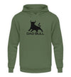 DAD BULL HOODIE - AUFDRUCK ROT/SCHWARZ