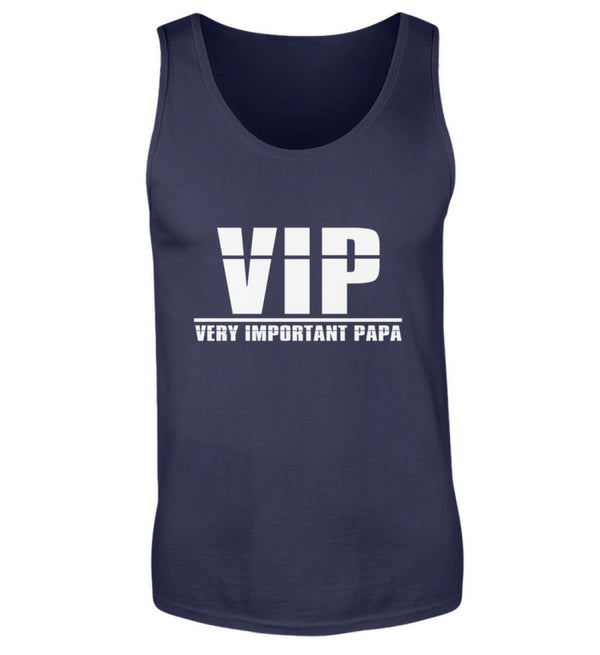 VIP - VERY IMPORTANT PAPA TANKTOP - AUFDRUCK SCHWARZ/WEIß